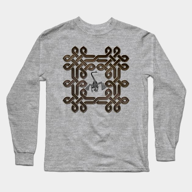 Celtic knot with dragon Long Sleeve T-Shirt by Nicky2342